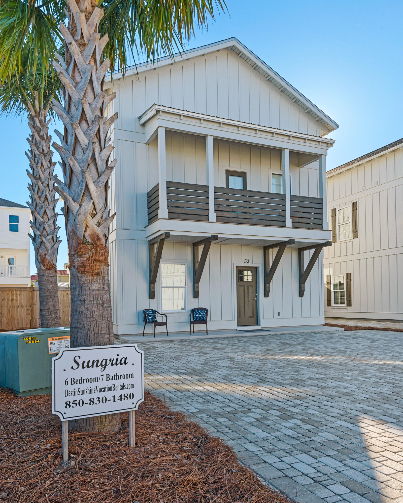 ATTENTION INVESTORS AND 1031 EXCHANGE SEEKERS...rental powerhouse with a 12.8% return in 2018, Gross income of $122k+; 13.9% YTD in 2019 with Gross income (as of 7/29/19) of $132k; 2020 Gross income (as of 7/29/19) of $35k+. Don't make the mistake of adding another primary residence turned short term rental to your portfolio when you can choose 53 Sundance thoughtfully designed by an experienced short term rental developer and built solely to maximize gross rents. Groups booking this home enjoy 6 king bedrooms, with ensuite full baths, ample parking for 6 vehicles (no more telling guests they can't fit their boats/trailers!), and a large PRIVATE POOL. These primary features keep this home booked a staggering 250+ days per year. Enjoy a sangria in the sun year round at the nearby beach
