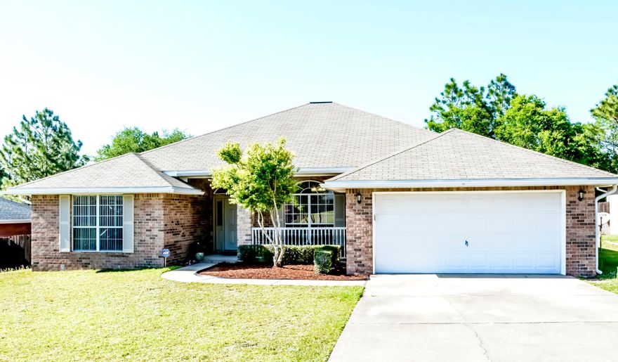 SMART HOME!!! Home Warranty!!! minutes from 7th group, Duke Field and Eglin, AFB. less than 0.9 miles from Riverside Elementary and Shoal River Middle school. Split floor plan! NEW privacy fence, New Front door with Smart Lock. New back door with blinds between glass. New gutters, New Tile floors in Bathroom. Both bathrooms have double vanity and Mbath has a garden tub. Home features high ceiling. Kitchen has new back splash and stainless steel appliances with plenty of cabinet space and breakfast bar. (fridge does not convey). Seller is offering $2,500 towards closing cost full price offers.