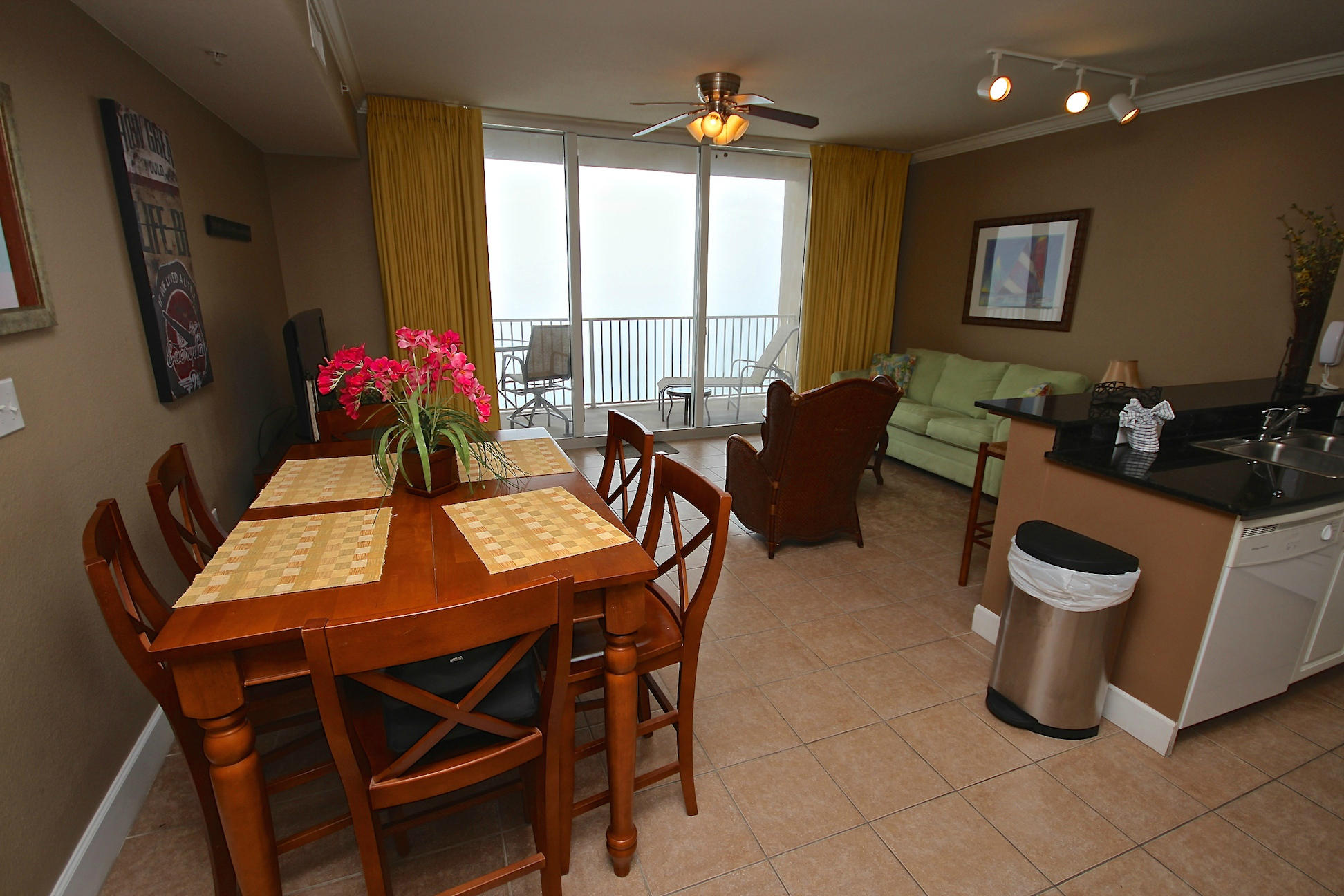 Tidewater 711 is a fabulous rental and in great shape! This unit features tile in the living areas and rustic wood flooring in the bedrooms, platinum rated decorations and furnishings, crown molding in the living area, and flat screen TVs. The owners have kept this unit in tip top shape and it shows! Unit 711 would be a great rental unit, second home or primary residence for someone. Tidewater is known for having one of the best locations in PCB and offers tons of amenities that everyone can enjoy. Tidewater features 636 ft of Gulf frontage, a large fitness center, saunas, steam rooms, an owners lounge, two game rooms, a large movie theater, a restaurant, a tiki bar, convention/conference room, covered parking garage, covered sky walk, two outdoor pools, one indoor heated pool, four hot