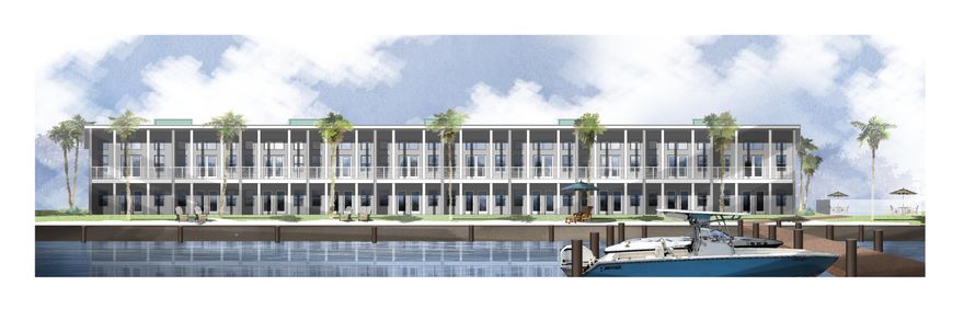 Sound Side Lofts, your new waterfront development. This project is comprised of 20 units with modern and lofted ceilings overlooking the intracoastal waterway. Situated in a quaint golf cart community, these townhomes each boast their own boat slip, garage, and upscale finishes. Located within walking distance to the world famous white sand beaches, and a short boat ride away from the world famous crab island. Sixteen 3 bedroom, 2.5 bathroom units, four 4 bedroom, 3 bathroom units, each residence includes a 28' X 12' boat slip, lofted 14' ceilings in the living area, high impact windows and doors, metal roof, granite counter tops and stainless steel appliances. Additional amenities include a private community pool with sun deck, private garage, and private dog park......