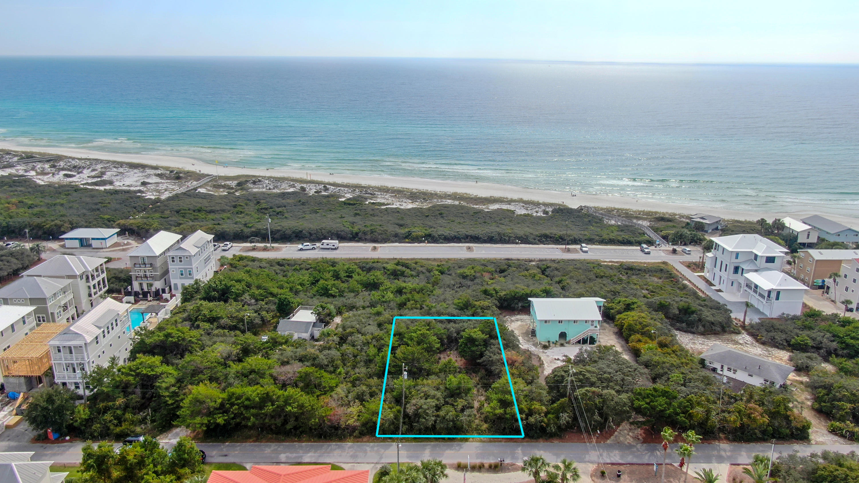 One of the few premier lots left in Inlet Beach.1/4 acre with building plans for 5,000+ square foot home designed by architect Chris Stoyles.One tier back from the gulf offering forever views.All land south of West Park Place is protected dunes and can never be developed.Incredible homesite offering stunning gulf views to the east and west.Lot is located in Inlet Beach and is positioned just off 30A's largest beach access, which is less than a minute walk.Prime location less than a 5-min bike or golf-cart ride to nearby Rosemary and Alys Beach and to the shops and restaurants of 30Avenue.Location is outstanding for building a vacation rental investment property or primary/2nd home.Give us a call today for additional info.