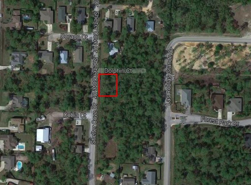 Offered for sale is a .23 acre residential lot in North Santa Rosa Beach. Located within a short distance of Grand Boulevard, Walmart, Donut Hole, 30A and more, The parcel is in Flood Zone X and is a ''high and dry'' property
The lot has been cleared and sits on a corner. Electrical has been run underground and is at the site. A road has been cut in (Dolphin Court) and will contain a shared-road agreement among the other owners. Property comes with stamped plans for a ICF home, which the seller specializes in building and can provide costs to the buyer. The pictures are renderings and possible construction may allow for customizing. This property is shovel ready and will not last long.