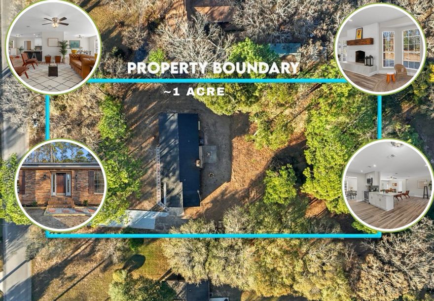 SELLER OFFERING UP TO $10,000 TOWARDS BUYER'S CLOSING COST. Step inside this remodeled four-bedroom, two-bath home and feel the space open around you. As you move through the front door, luxury vinyl plank flooring carries you effortlessly into an open floor plan designed for both everyday living and easy gathering. Natural light fills the home, highlighting the clean lines and thoughtful updates throughout.Continue into the kitchen, where cabinetry with soft-close doors and drawers pairs beautifully with quartz countertops and stainless steel appliances. The layout keeps everything within reach, whether you're preparing a quiet meal or setting up for a larger gathering. Updated LED recessed lighting and modern fixtures add a polished finish and a warm, inviting glow. Settle into the living room and imagine evenings by the wood-burning fireplace, styled with a modern farmhouse touch that anchors the space. Each bedroom offers generous proportions, creating flexible options for work, rest, or hobbies. The bathrooms are finished with granite countertops and custom tile showers, including a tiled walk-in shower in the primary bath that feels both functional and refined.
Step outside and take in nearly a full acre of open space, offering room to enjoy the outdoors at your own pace. With a new HVAC system and new water heater already in place, this home has been thoughtfully updated, move-in ready, and prepared for its next chapter.