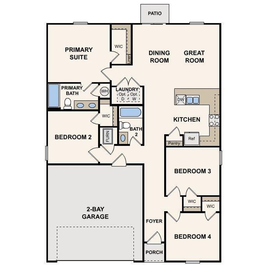 SPACIOUS LIVING ROOM | 2-BAY GARAGE
Prepare to be impressed by this DELIGHTFUL New home in the Hunters Village Community! The desirable C Plan features an open living room that flows into a well-appointed kitchen. The Kitchen features gorgeous cabinets, granite countertops, and Stainless-Steel Steel Appliances (Includes, Range with Microwave, and Dishwasher). The primary suite has a private bath with dual vanity sinks and a roomy walk-in closet. This desirable plan also comes complete with a 2-car garage. This community offers many amenities, including ______.