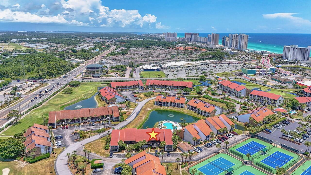 Welcome to Edgewater Golf Villas Unit 2503! This 2 bedroom, 2 bathroom GROUND FLOOR unit is located in one of Panama City Beach's most desirable resort communities and offers the perfect blend of comfort, convenience, and Florida charm. Inside you'll find an open living and dining area featuring durable LVP flooring and abundant natural light throughout. The kitchen features ample space and tile floor, providing easy maintenance. The spacious master suite is a true retreat, offering serene pond views, patio access, and tons of windows that welcome in the Florida sunshine. Step outside to the covered patio, ideal for morning coffee, evening cocktails, or simply enjoying the warm Florida weather year-round. Located a short distance from the community pool (CONT. IN ADD. REMARKS) ...this unit offers a truly relaxing lifestyle. Residents of Edgewater Resort enjoy exclusive amenities including multiple pools (featuring a stunning gulf-front lagoon pool), an onsite restaurant, gift shop, tennis courts, and more. Plus, a convenient pedestrian walkover makes beach access a breeze - no street-crossing required! The location can't be beat! Edgewater is centrally located in the heart of PCB. It is just minutes from popular attractions like Dolly Parton's Pirates Voyage, Top Golf, Rock-It Lanes, and a variety of top-rated restaurants and shopping destinations. Whether you're looking for a vacation getaway, investment property, or full-time beach retreat, Unit 2503 is the perfect place to call home.