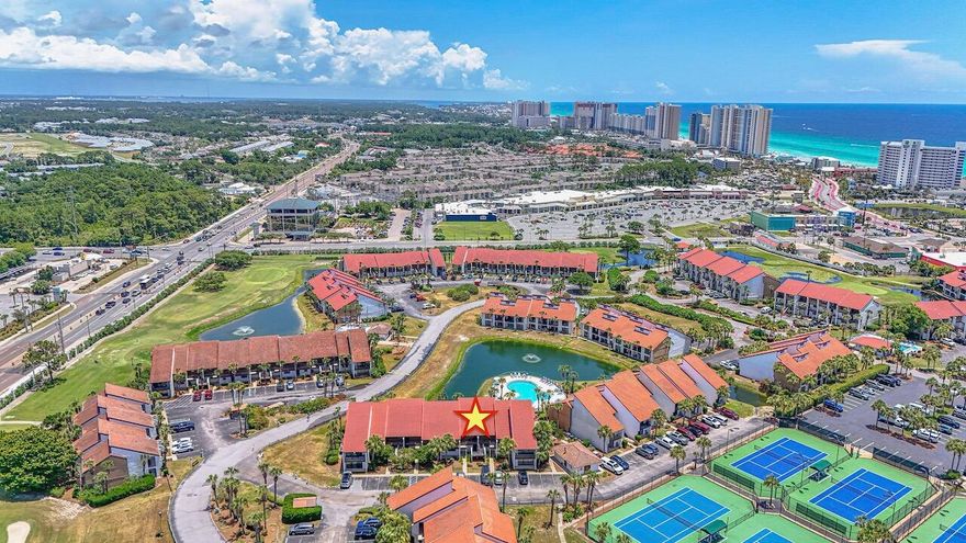 Welcome to Edgewater Golf Villas Unit 2503! This 2 bedroom, 2 bathroom GROUND FLOOR unit is located in one of Panama City Beach's most desirable resort communities and offers the perfect blend of comfort, convenience, and Florida charm. Inside you'll find an open living and dining area featuring durable LVP flooring and abundant natural light throughout. The kitchen features ample space and tile floor, providing easy maintenance. The spacious master suite is a true retreat, offering serene pond views, patio access, and tons of windows that welcome in the Florida sunshine. Step outside to the covered patio, ideal for morning coffee, evening cocktails, or simply enjoying the warm Florida weather year-round. Located a short distance from the community pool (CONT. IN ADD. REMARKS) ...this unit offers a truly relaxing lifestyle. Residents of Edgewater Resort enjoy exclusive amenities including multiple pools (featuring a stunning gulf-front lagoon pool), an onsite restaurant, gift shop, tennis courts, and more. Plus, a convenient pedestrian walkover makes beach access a breeze - no street-crossing required! The location can't be beat! Edgewater is centrally located in the heart of PCB. It is just minutes from popular attractions like Dolly Parton's Pirates Voyage, Top Golf, Rock-It Lanes, and a variety of top-rated restaurants and shopping destinations. Whether you're looking for a vacation getaway, investment property, or full-time beach retreat, Unit 2503 is the perfect place to call home.