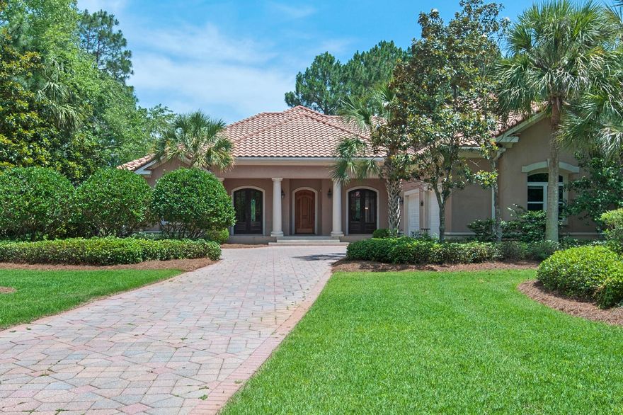 Short sale. Gorgeous Island Green, Sandestin golf course home built to highlight views of Raven Golf Course with unrivaled vistas from both first and second floors. Greeted by palatial front porch, find marble floors, high ceilings, crown molding, open spaces, arched doors, views of Number 2 Fairway and lakes beyond. Second floor has enormous family/rec room with quadruple doors to covered porch for limitless views. Sparkling pool, hot tub. Enormous master bedroom with glass block accent windows opens to patio. Master bath has whirlpool tub and separate shower. Kitchen features happy window above sink to views, as does breakfast nook and formal living room with double doors to patio. Dream audio center. Whole house generator, 3 a/cs, new carpet, zoysia grass! ** SEE DETAILED FEATURE SHEET! Contact agent for detailed supplement list. There is a built-in Murphy bed in the second floor far left wall, do not try to open it.  Feature Summary: 1513 Island Green Dr., Miramar Beach, Florida
***Subject to final verification by both SELLER and BUYER***
General:
Home built to take advantage of views of Raven Golf Course with unrivaled views from both the first and second floors.  
Marble floors
High Ceilings
New carpet 2016
Crown molding
Dramatic gorgeous arched entry door
Palatial front porch
Sparkling completely refurbished pool and hot tub

Kitchen:
Granite counters
Tile backsplash
Window above sink to golf course view
Open to eat-in area with bay window facing pool and golf course
Breakfast Bar
Gas cooktop
Trash compactor
New microwave
Open to family room
Dining room is open to formal living and wide halls, features large curved window for light
Custom cabinetry in dining room will be removed - stores golf equipment
First Floor Hall contains granite counter work center
Formal living room with double doors to large covered patio, pool and dramatic golf course views
First floor lavatory with pedestal sink and door opens directly to patio
access from first floor lavatory to a former aquarium set-up in adjacent living room.
Master bedroom is enormous â€“ opens to patio, glass block accent windows
Enormous master bathroom with whirlpool and separate shower
Master closet with custom shelving
Family Room
Sony built-in television remains
Felt covered walls hide built-in speakers

Media:
Computer closet behind family room television 
25-30 Cat V lines throughout house
$150,000 in audio equipment upgrades
6 exterior cameras and Doorbird system to view who is at door
Exterior:
Hurricane nets and Lexan storm panels. Hurricane net bolts are on front porch and rear patio
$200,000 Onan whole house generator
Pavers extended around to left side of house
Property line goes beyond fence beyond pool
Yard resodded 2016 with Zoysia grass

Pool:
$25,000 in recent maintenance including:
New liner 2016
Pool trim re-coated 2016
New pool furnace with sand filter
New LED lighting and remote control via iPhone App
Large laundry room has cabinets and sink (** note slow roof leak in laundry room from tile roof)
Views:
Number 2 Fairway of the Raven Golf Course
Second floor view of Number 2 Fairway, Number 3 Fairway, lakes
Second Floor enormous recreation room with wet bar, refrigerator and built shelves to the left
Quadruple sliders to oversized porch
Attic: 
Two pull down stairs 
Direct attic access from second floor bedroom, cooled, floored storage space on separate air conditioning system and alternate access to uncooled attic space on second floor
Systems:
Three air conditioning systems (one for attic)
Gas heat and hot water
Sprinkler System
Lawn Pump
NOTES: Seller will be switching out the TV in the master bedroom and taking the TVs in the two standard rooms. They will be removing Apple TV units in those three bedrooms.  Nothing in the living room will be removed. They will leave the CAT5 runs including the switch box upstairs behind the desk.
All other internet equipment will be removed.

*** ALL DETAILS SUBJECT TO SELLER FINAL VERIFICATION AND BUYER VERIFICATION ***