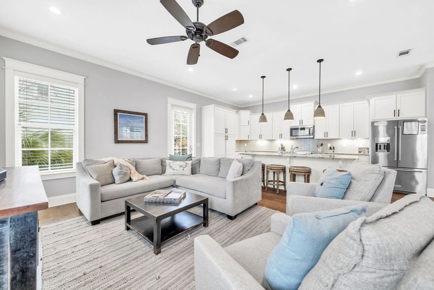 Step into your turnkey coastal retreat at 11 Cabana Trail in Blue Mountain Beach, nestled amidst the iconic 30A lifestyle. Built in 2015 and spanning approximately 2,588 sq ft, this beautifully appointed 4-bedroom, 3.5-bath home is designed with both comfort and style in mind. Just a short walk or golf-cart ride to the sugar-white sand of the Gulf, the open-plan living area flows effortlessly to a large kitchen with stainless appliances and large island, with seating -- perfect for family gatherings.The open floor plan makes it ideal for multi-generational stays or investment rental. Outside, discover paved bike paths, community pool access, community park, and the vibrant 30A scene: boutique dining, local shops, and beachfront views at every turn. If you're seeking a savvy vacation-rental home, 2nd home or full time residence, this is the home for you.