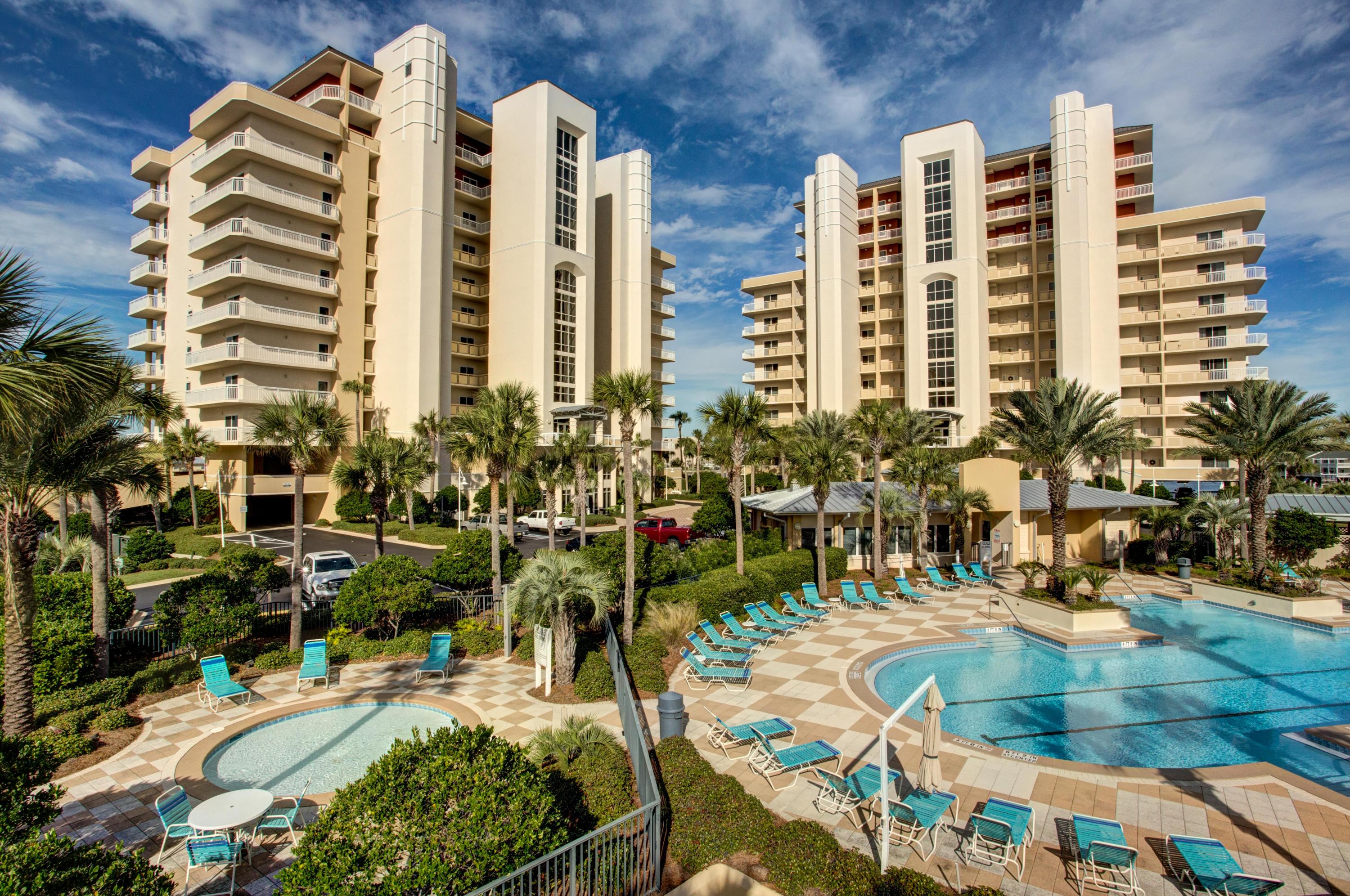 Fabulous views of Destin's scenic harbor! Fully FURNISHED! Welcome to Harbor Landing! Located on Destin Harbor, this property affords a fabulous lifestyle! The floorplan is one of the most desired layouts, maximizing westerly views of the harbor and offering expansive rooms that comfortably accommodate the beautiful decor that conveys as well. Amenities include beach access, heated pool, hot tub, waterfront grill/cooking pavilion, and exclusive, gated access. Buyer must verify the accuracy of all information and specifications.