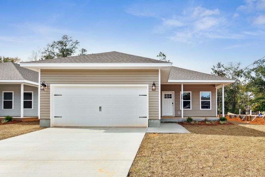 Welcome to your dream home! This 4 bedroom and 2 bathroom craftsman home offers ample space for comfortable living. The home has an open concept layout with LVP flooring in common areas and carpet in bedrooms. Granite countertops in the kitchen and bathrooms. Sliding glass doors lead out to a covered back patio. Home is completed!!