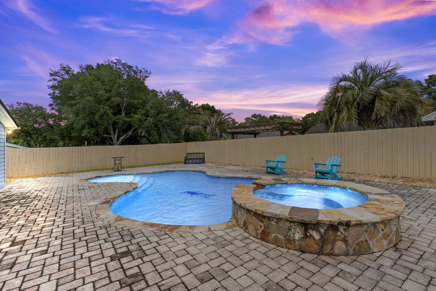 Niceville Gem! With an Optional  Assumable 2.25% VA Mortgage & NO HOA EES!Home With Heated Pool & Hot Tub! Spacious 4 bedroom, 3 bathroom Home in the heart of town. Close to shopping, dining, gym & more. Not far from Eglin AFB (Approx, 9 Miles). Features 2 large living areas & several upgrades. A NEW-ROOF -2024, Gunite pool w/ hot tub -2019, New Electrical sub-panel -2024 -All New Windows -2013, Generac generator -2021. All new ceiling fans & dishwasher -2024,  HVAC -2019 with new ductwork & new interior/exterior units, Kitchen refrigerator -2023, Upgraded bamboo floors -2019, Updated 2 bathrooms, All new siding -2019, Fence - 2021. W/D incl. upon written request. A truly meticulously maintained home. All on a large, quarter of an acre lot with a huge backyard pool patio Home has around 51 solar panels and a home Generac generator system . Seller says they only pay about $30 a month for electric service. The seller will pay the panels off in full at closing approx. $69,000. The buyer will enjoy the benefits of clean energy at no additional cost to them!  

Fireplace was capped. Seller does not use it.

Disclaimer: The listing agent believes that the information provided is accurate and true, the buyer and/or buyers agent should verify all pertinent details related to this property, including but not limited to, interior measurements, parcel dimensions, acreage, school zone, zoning, land-use, HOA info (if applicable), and any other information that may affect the buyers decision to purchase this property.

The yard shed, fence, sprinklers, and lawn pump, if any, convey AS IS - No known issues.