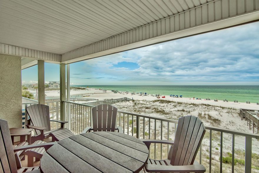 NEW COASTAL A/C SYSTEM! Recently updated, this beautiful GULF FRONT condo is in the heart of Seagrove Beach. This one bedroom, one bath with built in hall bunks and a queen-sized sleeper sofa offers expansive views from its beautifully upgraded kitchen, living area & private balcony. Commodore's Retreat is a low density 24-unit development in Seagrove Beach adjacent to Eastern Lake and a short bike ride to Seaside. Amenities include a pool, private beach access, assigned covered parking space and private storage unit, along with a recently added owners only golf cart parking area. The exterior of Commodore's Retreat was completely renovated with new hurricane impact glass windows and doors, exterior stucco, HVAC compressors, railings, balconies and sprinkler system.