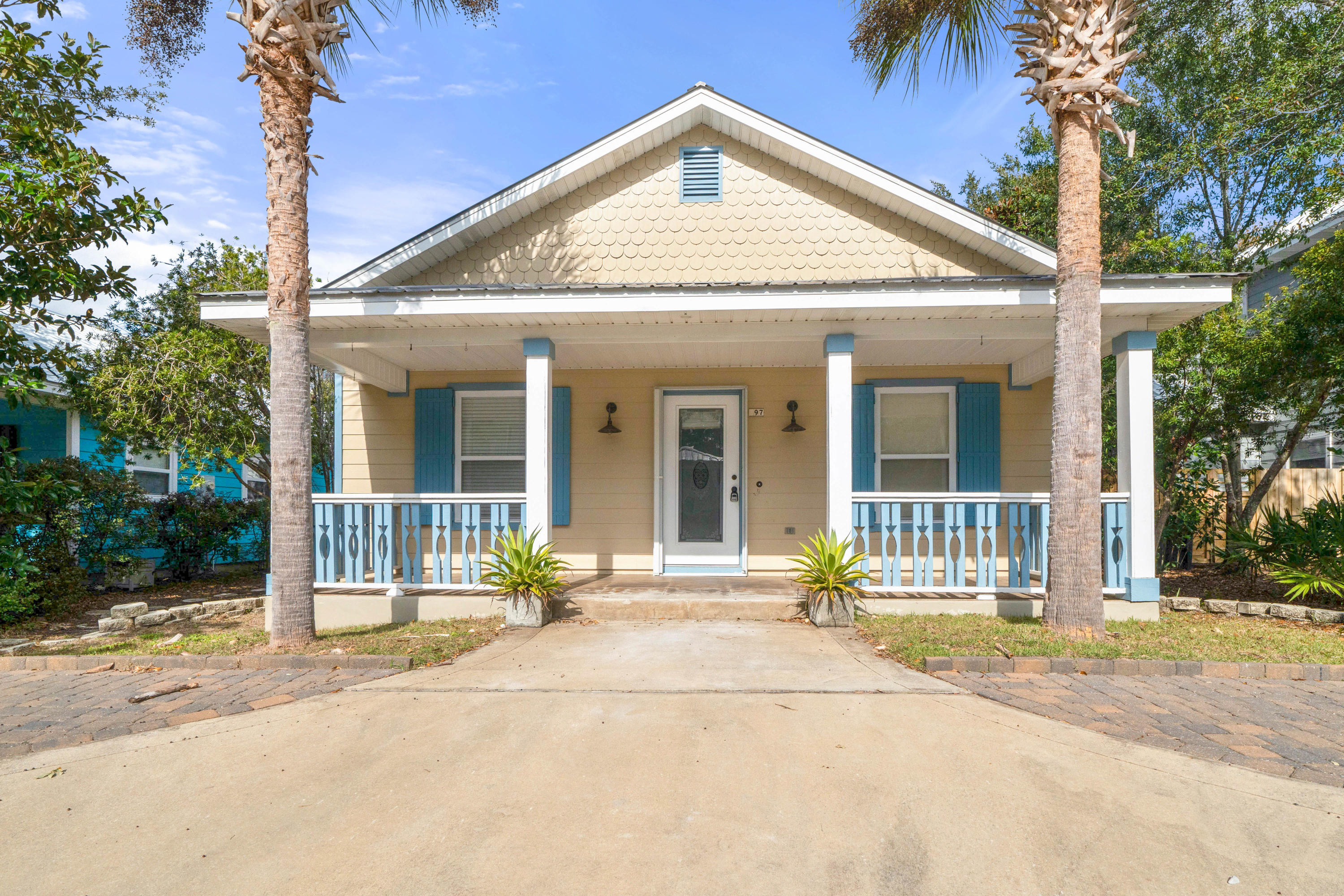 Investor Alert! Short term rentals are approved in Ventana Dunes. This wonderful beach home is located 100 yards North of 30A. This property is within 2 miles of Top Sail State Park, Greyton Beach State Park, Santa Rosa Golf Club ,30A restaurants. Come and enjoy the carefree living of Ventana Dunes with a community pool. This home has a metal roof, white PVC privacy fencing, hardwood floors, tile floors and many upgrades. You will be pleased with the interior features such as glass tile back splash, large butcher block kitchen island, high end stainless steel appliances, Trane heating and cooling system, raised ceilings and a huge enclosed Florida room. Other features include raised bowl sinks in bathrooms and inlaid copper sink in kitchen.