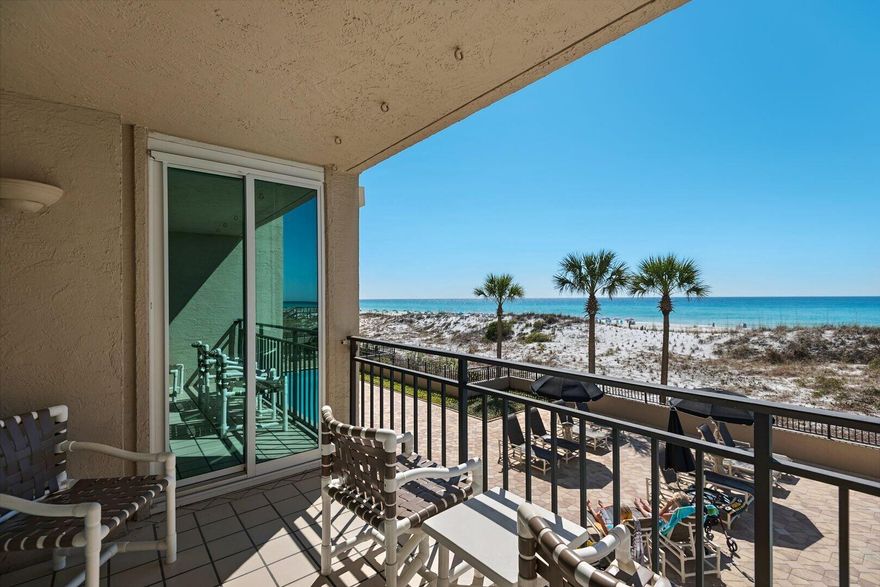 Gorgeous water views from this gulf front 2BR/2BA DELUXE UNIT at The Breakers on Okaloosa Island! Unit is being sold fully furnished with a few exceptions. GULF FRONT MASTER BEDROOM w/ sitting area, his & her closets, full bathroom, and private balcony access. Other great features of this 2nd floor unit include stackable washer/dryer, recessed lighting, newer bathroom vanities with granite counters, beveled mirror in kitchen for expanded views, and coastal contemporary furnishings... Breakers complex has several great amenities for owners and guests to enjoy, including two large community pools, hot tub, BBQ area, beach walkover, community room for events, fitness center, and tennis / pickle ball court! Common parking.
