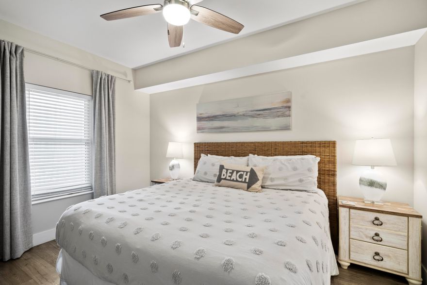 Sit back, relax, and enjoy the amazing 7th floor gulf views in this nicely renovated gulf front unit in Majestic Sun!  Featuring tasteful and modern updating including quartz kitchen counters, stainless appliances, upgraded flooring, and offered fully furnished!  Completely  turnkey with proven rental income exceeding up to $50,000 and rental projections exceeding $57,000!    One bedroom and two full baths, along with built in hallway bunks and a sleeper sofa allow this unit to easily accommodate 6 guests!  Amenities include a multiple pools, deeded beach access, and fitness room to name a few.  Schedule your showing today!