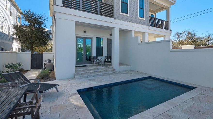 Welcome to Grand Sunsets - true luxury living in The Enclave at Inlet Beach. This is a stunning retreat with a private pool, expansive Gulf views; only steps from beach access, elevator, and gourmet kitchen. If you're looking for an escape along 30A, this is your place. All 4 main bedrooms have private baths. Every bathroom is a true spa experience finished with gleaming white marble. The home is decked out from top to bottom with luxurious designer touches.Walking into this beach retreat and from the oversized garage you'll find the 1st floor separate living quarters. This bonus area comes complete with full bath and kitchenette. There's a queen sleeper sofa and twin bunks.