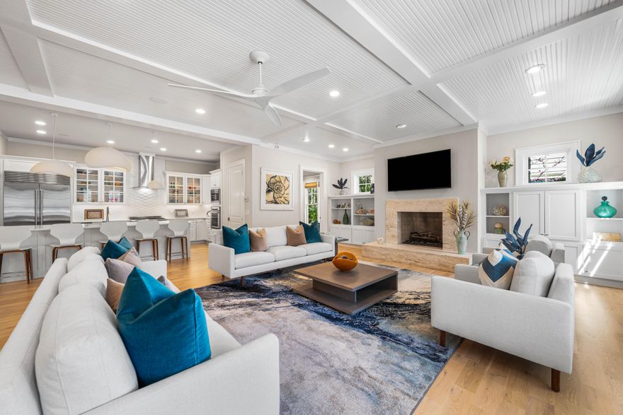 Indulge in the epitome of luxury living with this meticulously crafted 6BR, 6.5BA coastal retreat spanning just over 5,000 square feet in the secluded enclave of WaterSound Beach. Every desire was considered in outfitting the kitchen with a Thermador range with hood, Sub-Zero fridge/freezer, Bosch dishwasher, U-Line ice maker, and Thermador oven. Wine aficionados will enjoy a dedicated wine fridge in the parlor. The first level boasts a stone fireplace in the open concept living area, a natural light-filled dining area, an elegant master suite with spa-like bathroom, and an additional guest suite with full bath, all easily accessible via a convenient handicap ramp. A wraparound porch with open and screened areas provides perfect spaces to relax and gather. The first level also houses the laundry room complete with a built-in office, a powder room, which opens to a beautifully landscaped outdoor space.
Navigate the four levels effortlessly with an elevator servicing all floors. Moving to the second level, discover a bunkroom with ensuite, a den, and two guest rooms with accompanying baths. One guest room is equipped with a gas fireplace, U-Line ice maker, and custom built-ins. A porch off the den provides a tranquil escape. Ascend to the third level to uncover a secret game room boasting darts, a card table, a foosball table, and a dedicated movie area. For the pinnacle of luxury, ascend to the tower offering breathtaking views of the Gulf of Mexico. A separate carriage house with a fully equipped kitchen, including refrigerator, microwave and stove with range hood, all offer added convenience for guests.
Recent updates include white oak wood floors throughout, updated baths and the spacious renovated kitchen. Brand new furniture, artwork, lighting, and landscaping complete the transformation. The interior and exterior have been freshly painted, complemented by the brilliance of new can lights throughout. Private beach access and premier community amenities are just steps away. Immerse yourself in the unparalleled refinement and sophistication of this extraordinary residence, where every detail has been thoughtfully considered and no compromise has been made in creating a truly indulgent living experience.
The enchanting WaterSound Beach community is located south of Scenic Highway 30A offering homeowners a rare sense of seclusion yet with easy access to area activities. Amenities include gated entry, swimming pools, a puttering park, community green spaces, a state-of-the-art fitness center, and private access to one of the most beautiful coastlines in the area with towering white sand dunes and winding wooden boardwalks.
