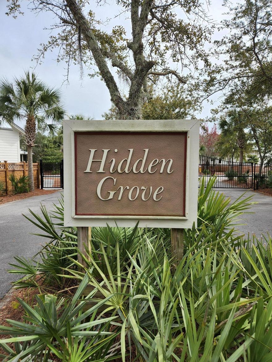 The premier gated community of Hidden Grove offers incomparable value, amenities, and location in Santa Rosa Beach! Surrounded by quality new custom homes, lot 38 backs to a state forest nature preserve offering the utmost in privacy and forever views. Desirable rear southern exposure will insure light and bright living spaces. Hidden Grove is minutes from the beaches of 30A, Topsail State Park, Grand Blvd. and Sacred Heart Hospital.  This short term rental restricted community, featuring a subdivision pool and 24 hour gated access is a great place for constructing your new home with the builder of your choice. Indentures and restrictions protect your investment. Tap fees have been paid and minimal clearing is required. An exceptional value! Buyer to verify all dimensions and information.