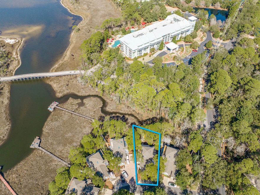 Live the waterfront lifestyle without the waterfront price. Serene, private, Home in Sandestin Resort w/beautiful, unobstructed views of Jolee Island & NEW DOCK w/access to the Bay!  Surrounded by nature, wake up to birds chirping & calming water views.  After a cup of coffee & morning meditation on your huge 2nd fl Master BR sunning deck overlooking the Bay, enjoy a relaxing paddle board ride around Jolee Island from your private dock.  Nestled amongst the Pines but yet close to all resort amenities, play tennis or a round of golf in the morning, spend the afternoon on the beach & then escape the hustle & bustle & crowds of resort living & return back to your private retreat.