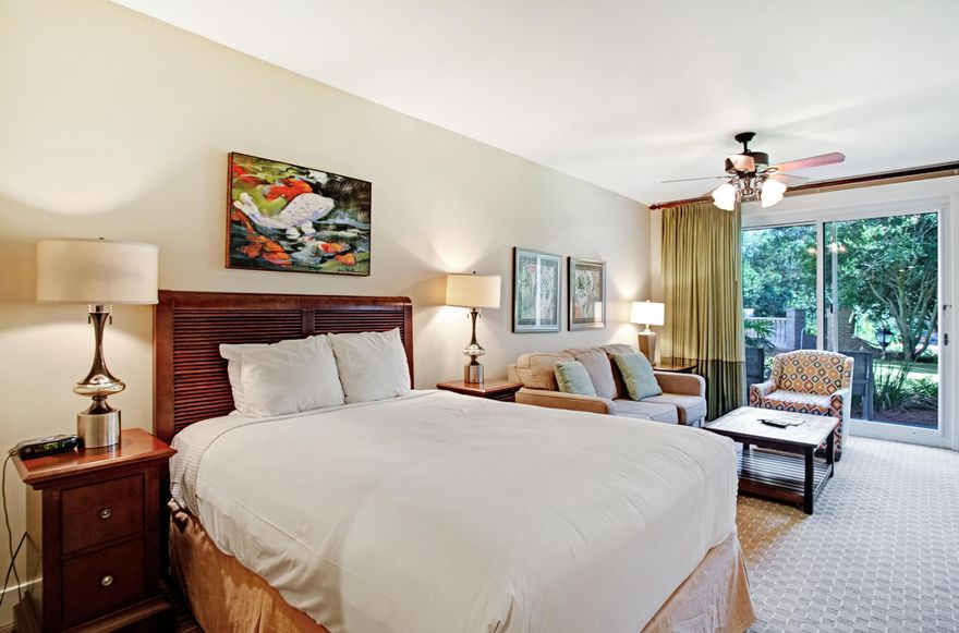 Enjoy the luxury of ground floor living from this fully furnished condo with open air patio. Offering a queen size bed with a sleeper sofa to accommodate extra guests. Kitchenette has sink, mini fridge, and microwave. Lasata Owners enjoy exclusive access to the Solstice Club with indoor/outdoor entertaining area, resort style pool, spa, and kiddie pool, as well as the fitness center.