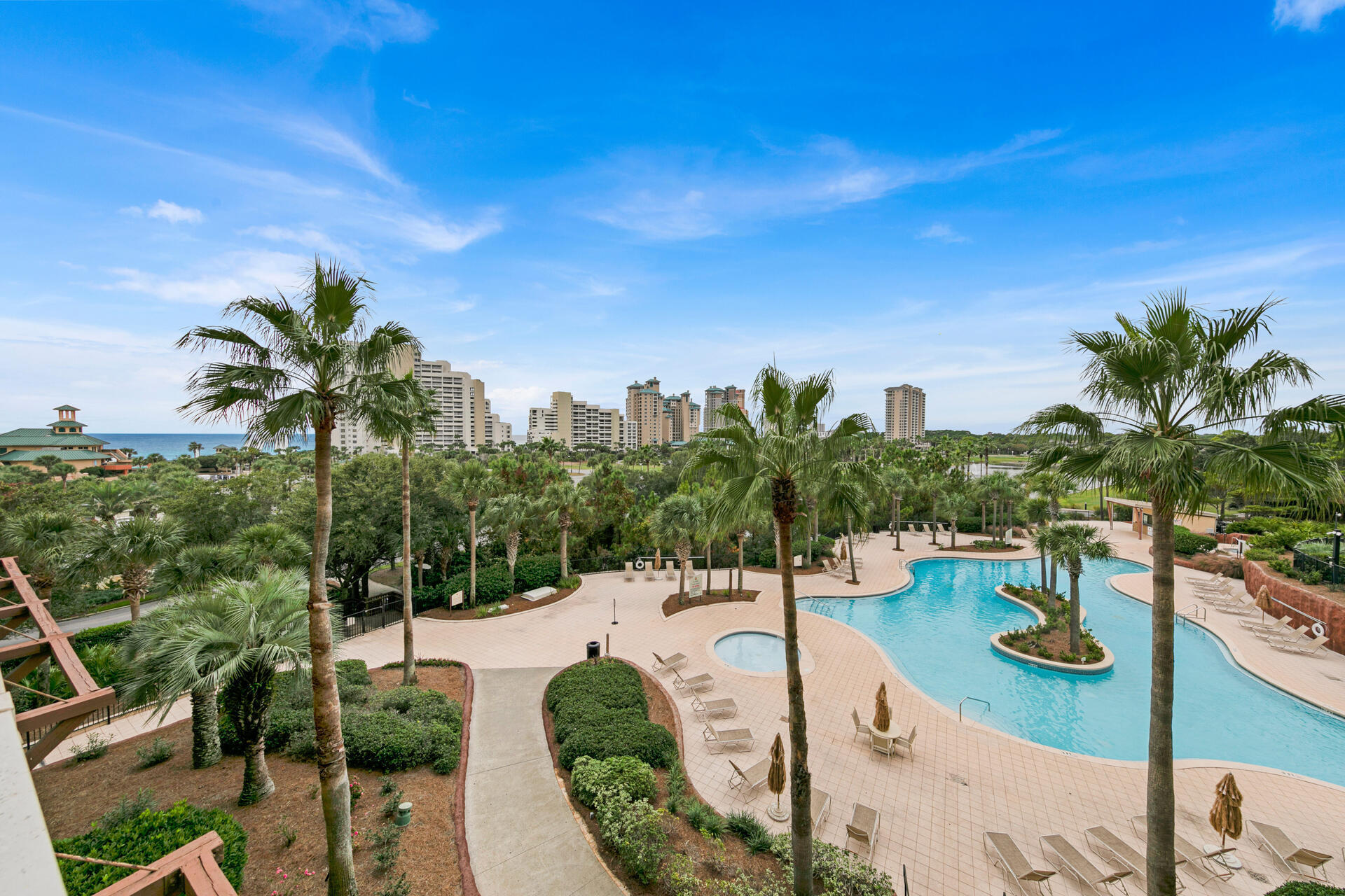Location is everything and there is NO better studio view than this! Perfectly positioned on the 4th floor, west-facing, this unit overlooks the luxurious resort pool AND has stunning views of the gulf! Premium location for endless sunsets and resort vibes! This unit comes fully furnished with beautiful tile flooring throughout. Sandestin has something for everyone! World famous beaches, four championship gold courses, tennis courts, marina, over 20 restaurants and all the fun and fireworks of the Village of Baytown Wharf! All within the resort gates! Walk, bike or golf cart throughout the community AND even use the underpass to access Publix, luxury shopping at Bal Harbour, and the movie theaters at Grand Blvd, all without ever getting on Hwy 98! Don't wait, Call a local today!