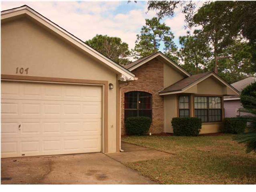 AVAILABLE 1/22/2016. Wonderfully updated home situated on a quiet street in the Bluewater Bar area. This split floor plan home boasts 3 bedrooms / 2 baths / 2 car garage, warm paint colors throughout, tile in wet areas, new light fixtures, large master suite with dual vanity in bath and so much more. The large back yard features a a well manicured lawn with privacy fence, peach trees and blueberry bushes. Don't miss your opportunity to live in one of the most sought after areas in Niceville. Sorry, no indoor smoking. Pets allowed with a $400 non-refundable pet fee.