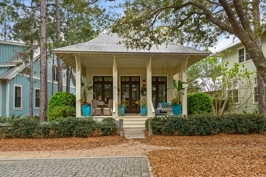 This beautifully renovated and refined cottage, WITH ITS ON PRIVATE POOL AND FIRE AND/OR WATER FEATURE, is the perfect oasis for rest and relaxation.  Ideally located close to Cty. Hwy. 395 and to Camp WaterColor and its lazy river swimming pool, you have the best of both worlds.  The soaring vaulted ceiling welcomes you into the living area from the expansive front porch.  Open floor plan offers space for entertaining while ejoying time spent with family in front of the fireplace.  The kitchen offers upgraded appliances and breakfast bar.  Master Bedroom is located on the first floor with large ensuite master bath, walk-in closet and access to screene- in back porch. Two guest suites with private baths and walk-in closets are located on the second floor.