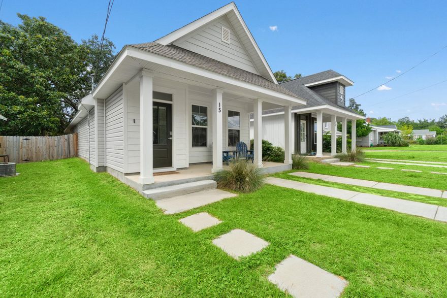 This beautiful, 2021 home nestled just outside the heart of Downtown Pensacola, enjoys a central location that is just as desirable for a permanent resident as it is for tourists and business travelers alike. With easy access to Palafox Street, Downtown dining, the Blue Wahoos stadium, and Joe Patti's, this property impresses from end to end with its sky-high ceilings and contemporary touches. The kitchen is appointed with stainless steel appliances, quartz countertops, breakfast bar with seating for 4 overlooking the living room, and a gas stove! The neutral wood-look luxury vinyl flows throughout the entire home, allowing for a cohesive feel. The spacious master suite offers an attached office or sitting area by way of a chic barn door. The master bathroom features a tasteful, walk-in shower with floor to ceiling tile, and a quartz topped vanity to match the other bathroom as well as the kitchen. The backyard comes privately fenced, and the covered porch is plentiful enough for your conversation or dining set. If interested, this exceptional property presents an incredible opportunity for investors looking to capitalize on the short-term rental market. Check out our full video tour on the MLS and YouTube.