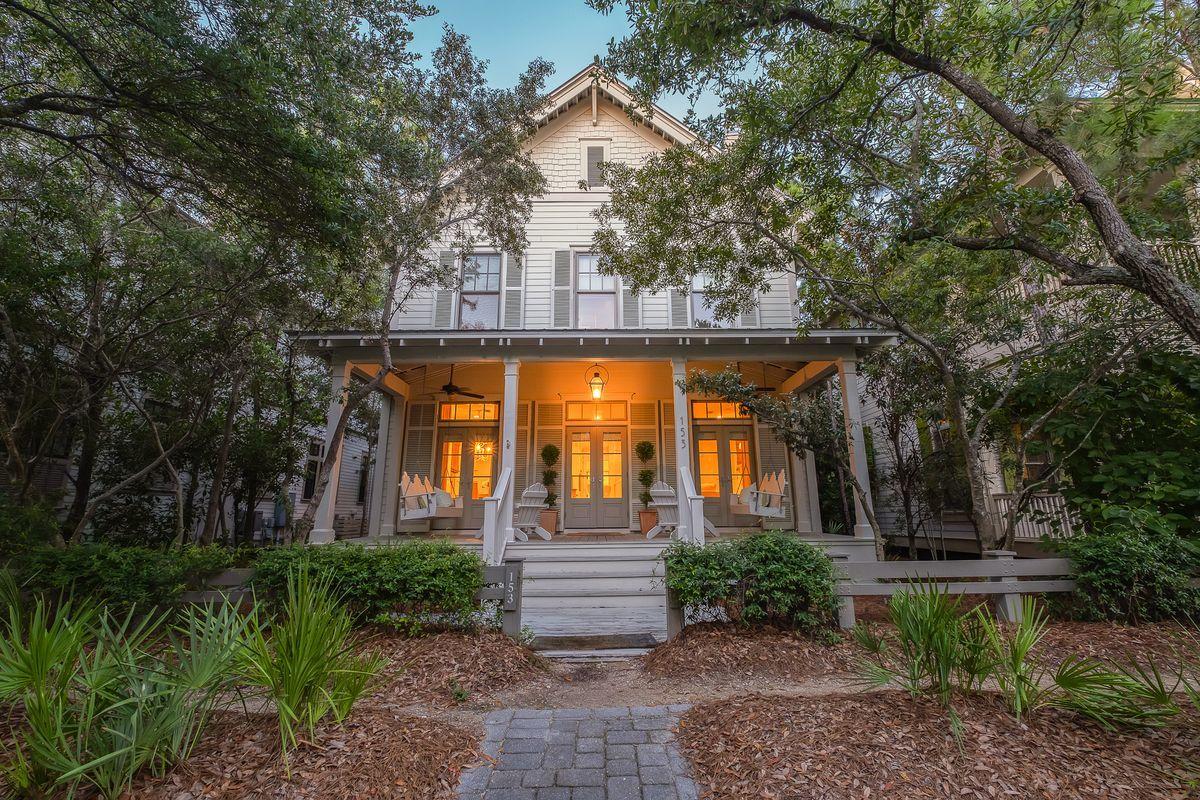 Extraordinary coastal design paired with beautiful southern charm perfectly characterizes this beautiful six bedroom retreat located in the heart of Watercolor steps from the Camp Watercolor Pool. This exemplary six bedroom 5 full and 2 half bath home has been prominently published by Southern Living Magazine as a coastal showhome and has excellent positioning in the heart of Phase II Watercolor with beautiful craftsmanship and a sprawling open floorplan.