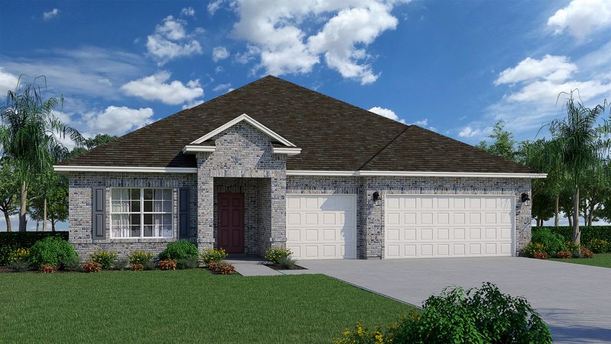 This is our new Cornerstone product in Parkview at Hammock Bay. Hammock Bay has 3 community pools, large clubhouse, state of the art gym, tennis and pickle ball courts, and miles of walking and bike trails.  The Navarre offers 5 bedrooms 3 Baths and a flex room. This home has a large owner's suite with and added owners retreat. Enjoy tall 42' cabinets, Quartz Counters, EVP Flooring, Crown Molded Ceilings. The owners bath features a tile shower and extra LED lighting has been added to the great room.