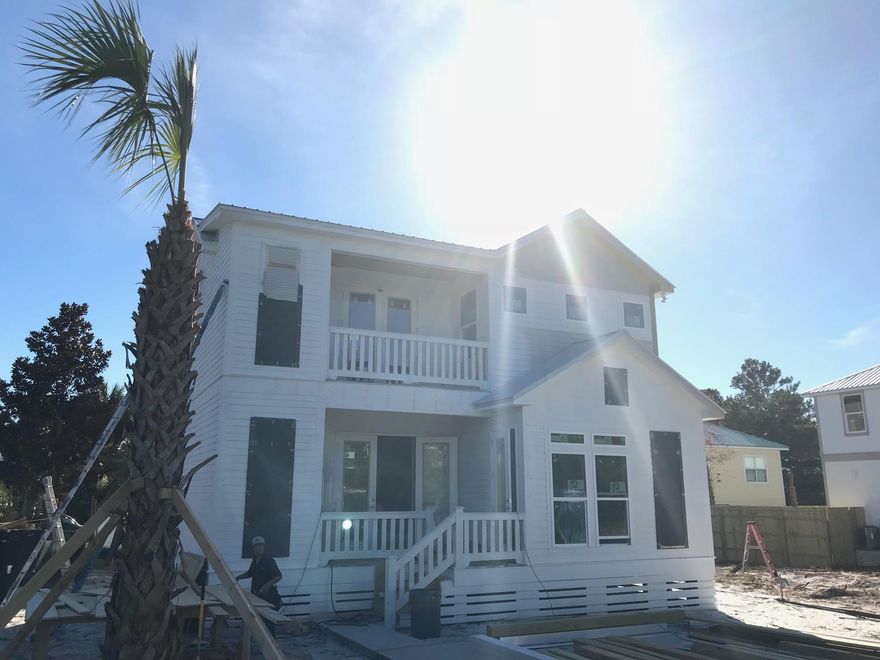 New Construction south of 30a for under 435,000!! This home is ideally located south of 30a within close proximity to the beach. This House has every potential upgrade you can think of in a house. White wood cabinets with soft close draws and cabinets. pull out shelves in the lower kitchen cabinets, White Quartz counter tops, and SS appliances. Engineered wood floors throughout the house. White oak treads on the stairs, 8 ft doors, Tile showers in the 2 master suites, rannai tankless hot water heater and quartz counter tops in all the bathrooms. walk in closets. Exterior features: 300 sq ft Plus of porch Space, 2 owner storage closets, Metal Roof. You cant find a value like this on 30a. This home wont last long.