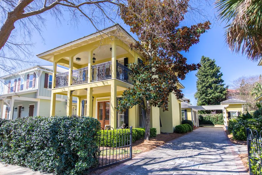 RARE FIND! This ultimate beach cottage has been fully renovated, comes fully furnished & is ready for great family memories! High end stainless appliances, hardwood & marble floors are just some of the custom features you'll enjoy! The neighborhood of Caribe is lined with walking paths & mature trees for shady strolls. Amenities galore, incl 2 pools, tennis courts & 2 private beach accesses. The primary home has 3 bedrooms + 3 baths & has been tastefully decorated. There's also a 1 bedroom + 1 bath separate apartment that will give you & your guests some privacy. The covered porches face the road & encourage neighborly chats. There's also a private open patio in the rear for happy hours + BBQ's. A nice sized shed is available for storing all your beach gear! THIS HOME WON'T LAST LONG!!!