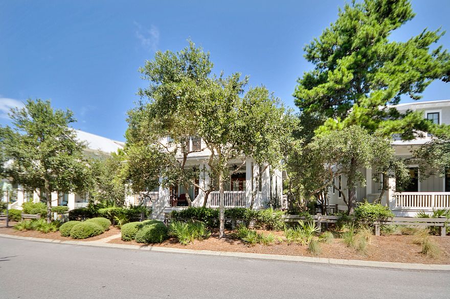 This beautiful Florida cottage in WaterColor's Lake District offers ample rooms for guests with three bedrooms, a bunk room, four and a half bathrooms and a bedroom in the guest house. With a spacious open layout and both open and screened porches creating an expanded living area, this home is perfect for a family getaway or vacation rental. The first floor of the home hosts an open kitchen and dining area as well as the bright and airy living room and master bedroom. On the home's second floor, you'll find two additional bedrooms and a bunk room. For a more private space, the home's guest house features the fourth bedroom as well as an efficiency kitchen and a full bathroom. This home boasts a two car garage which offers extra parking or space to securely store beach supplies and toys.