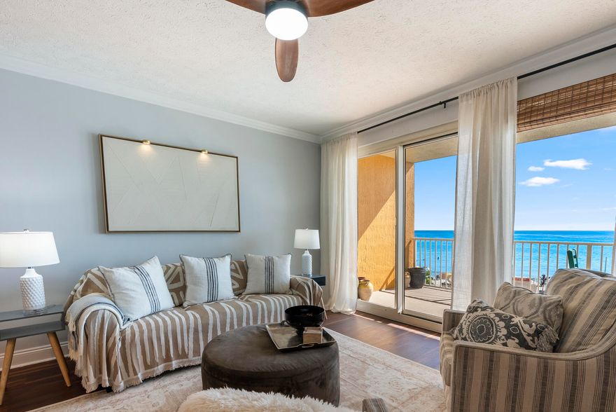 Discover A RARE,  NEWLEY RENOVATED absolutely stunning condo at Treasure Island Resort with SECOND Floor Gulf Front Views! This breathtaking, completely renovated condo comes fully furnished for a perfect home, vacation getaway, or investment property. Brand new flooring throughout, new kitchen appliances, new door hardware, new light fixtures, new paint throughout, new drapes (the list goes on) and over the top furnishings, professionally decorated, makes this unit the GEM of Treasure Island. This 2-bedroom, 2-bath stunner even has a bonus set of built in bunk beds to maximize space and rental income. The open-concept kitchen boasts beautiful stone countertops, updated stainless kitchen appliances, and everything you need for cooking -- truly turnkey at its finest. MUST SEE IN PERSON!