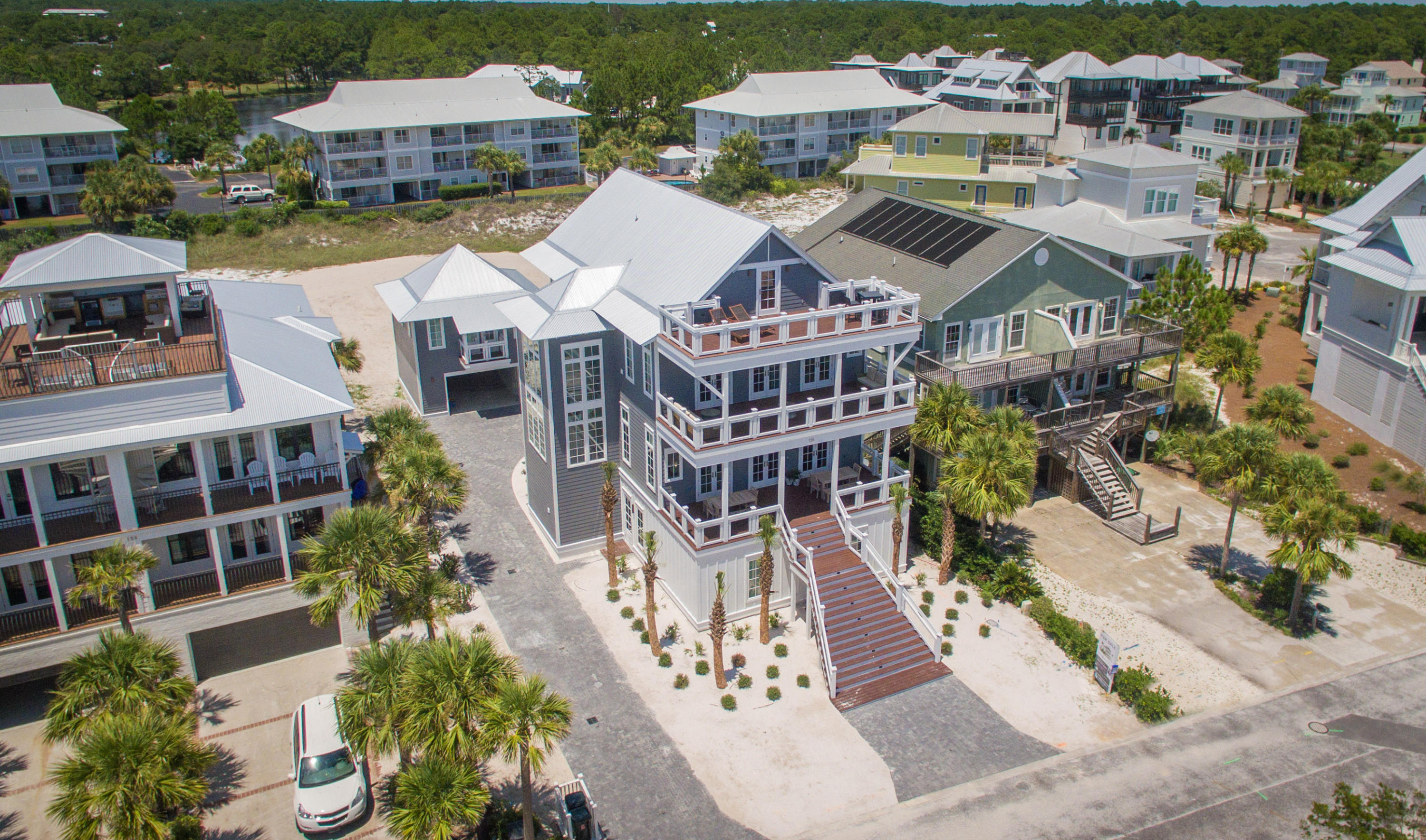 138 Chivas Lane was designed by vacation rental management industry experts. The home was created to ensure everyone in the family enjoys the ultimate vacation experience. Incredible gulf views from both the second, third, and forth floors of the property offer the opportunity to enjoy the beautiful emerald waters right from your own porch. The private deeded beach access will have your feet in the white sand within seconds. In addition to the incredible design and finishes, 360 Blue Properties is offering a 3 year, $300,000 annual rental revenue guarantee to the buyer. Features of the property include a breath-taking 4th level sky deck, huge private pool, amazing private theater, an awesome outdoor kitchen and much more. Do not miss your opportunity to own the ultimate vacation rental!