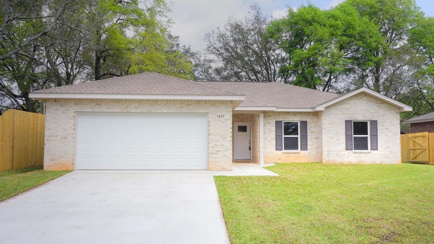 Most closing costs paid with preferred lender. NEW home in the heart of Niceville. This new home boasts level lot privacy fenced back yard and all brick exterior with a 2 car garage. The open floor plan has hard wood floors, 9 foot ceilings, granite counter tops, 42'' upper cabinets with soft close drawers and stainless steel appliances. The master bath features double vanities with granite tops, water closet and floor to ceiling tile shower with glass door. Additional features include a large covered back porch. The home also features a large laundry room with pantry.