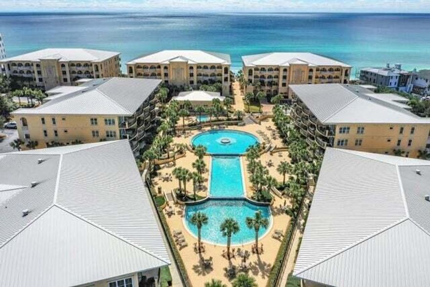 Emerald Coast. The gourmet kitchen is also a chef's dream featuring a gas stove, granite countertops, and a marble backsplash. This condo includes two parking spaces as well as a private storage locker in the parking garage, too.   Perfect for a vacation home or an investment property, this turnkey condo boasts $140,000 in annual gross rental revenue.  Adagio is a private, gated community in Blue Mountain Beach on 30A positioned along 600-feet of pristine beach frontage. It features a fitness center and two spectacular pools including a 1,700 square foot heated, Gulf-side infinity pool and a large whirlpool spa overlooking the 8,000 square foot main pool that features three tiers, fountains, and waterfalls.