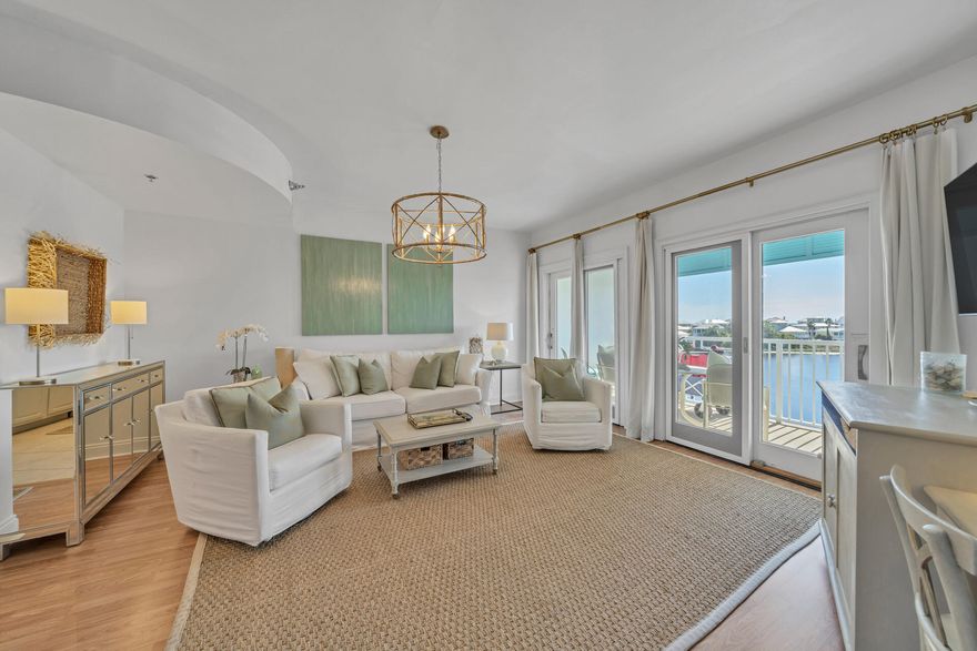 Great opportunity to own a serene beach getaway in the exclusive Carillon Beach Inn. Unit 411 is located on the 4th floor with serene views of Lake Carillon and glimpses of the Gulf of Mexico. Upgraded features of this unit include luxury vinyl flooring, granite countertops, stainless steel appliances, and designer furnishings. Turn key and rental ready! Enjoy astonishing sunrises and sunsets from the balcony overlooking Lake Carillon.