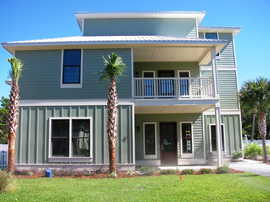 An UNBELIEVABLE price for new construction! Looking for a great vacation rental investment property or personal home close to the Gulf of Mexico, look no further! Designed with the so popular Board, Batten and Lap Hardie Siding make this new Revival Arts & Craft home - 6 bedroom, 6.5 baths a delightful and envious RETREAT. Perfect for large families to enjoy time together and laze in home's private pool or visit those white sandy beaches. Gathering spaces on first and second floors afford both communal and private areas. Enjoy morning Mimosas on the breezy front porch. The first floor is open and airy with 10 ft. ceilings, living/gathering room unites with kitchen for both entertainment and ease. Kitchen is equipped with 2 dishwashers, upgraded stainless steel