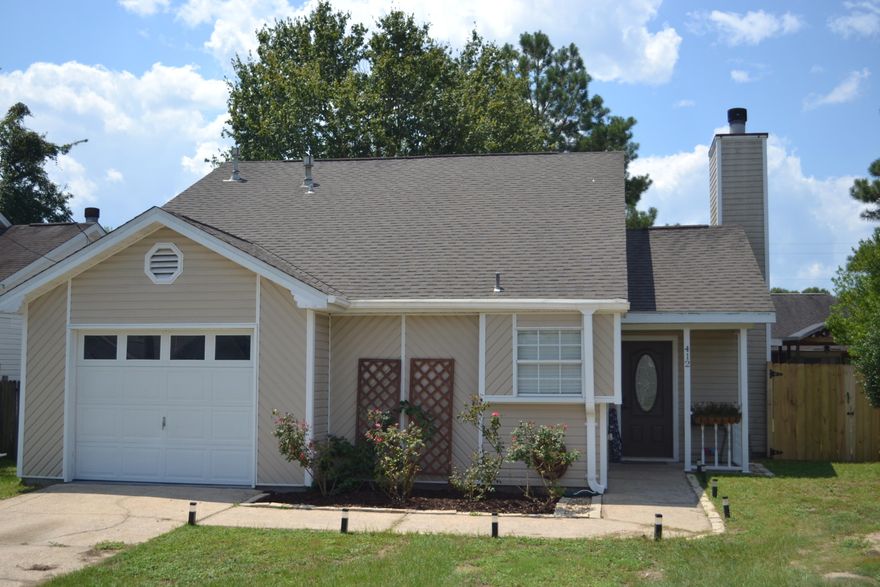 Adorable 3 bedroom home located in south Crestview (south of I-10) which is conveniently located to surrounding cities. Home features granite throughout and has been updated. You will find all matching Frigidaire in the spacious kitchen too! Tile and laminate is throughout the home.
Warm up in the winter months with the wood burning fireplace or chill out during the summer on your screened in back porch. The yard is small enough to be maintained easily and large enough for playground equipment or a yard building. This home is charming and is a must see!