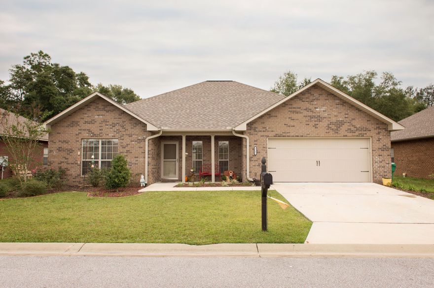 Immaculate ALL BRICK home in Duggan Pond-a great neighborhood SOUTH of I-10! Only 1 stoplight to 7th Special Forces/Duke Field AND close proximity to Eglin AFB or the beach. Move right into this home that offers 5 bedrooms, 2 baths, formal dining room, breakfast bar in kitchen, & GRANITE counter-tops throughout. Enjoy the master retreat with a walk-in closet, double vanity, & the shower and garden tub in one convenient wet area. The fully fenced & flat backyard has room to play and space to BBQ on the patio plus the swing set conveys. This home also features a PEX plumbing system, 2'' blinds, gutters on the front and rear, automatic garage door opener w/keypad, & attic storage w/pull down stairs. 1 year HOME WARRANTY provided & seller to contribute towards buyer CLOSING COSTS! See today!