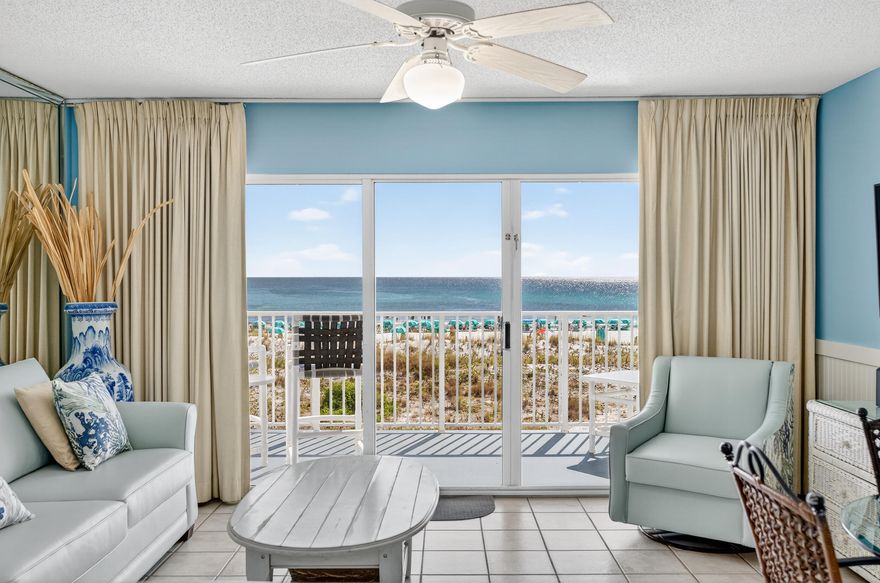 Don't miss this rare opportunity to own a 1BR/1.5BA Gulf-front condo with built-in bunk beds at the highly sought-after Gulf Dunes Resort! This beautifully furnished condo has been thoughtfully updated with stylish decor, no carpet, and plantation shutters. Enjoy unobstructed, breathtaking views of the Gulf and its sugar-white beaches from your private balcony. Gulf Dunes offers 425 feet of pristine beachfront, two pools (one heated seasonally), a fitness center, tennis court, and BBQ area. Ideally located on Okaloosa Island, you're just minutes from fantastic restaurants, shops, and entertainment. Sold fully furnished and rental-ready -- this is coastal living at its best!