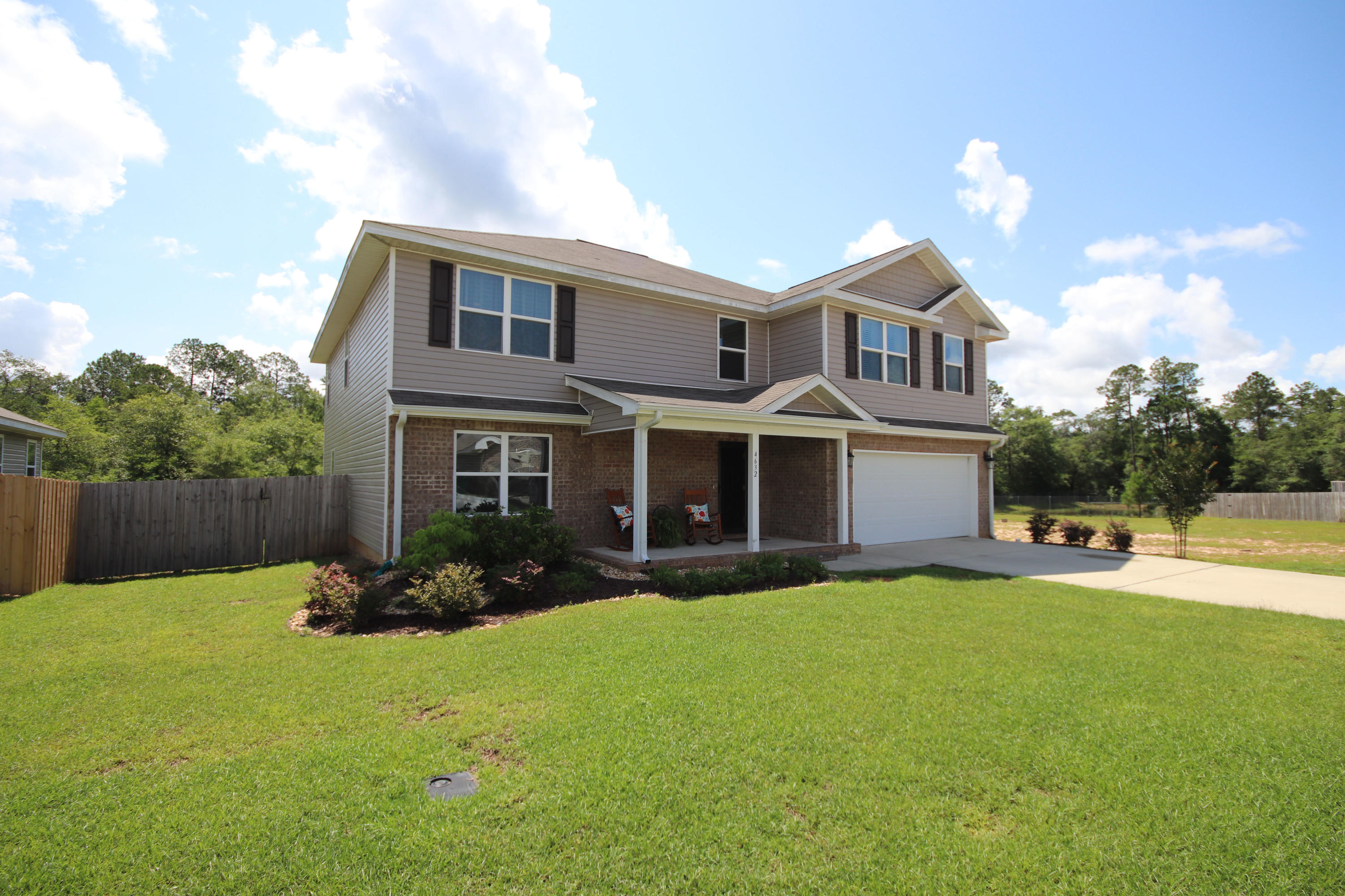 SOUTH OF I-10. CONVENIENT TO EGLIN AFB AND DUKE FIELD. Looking for Room to Grow??? BETTER THAN NEW 5 Bedroom 3 Full Bath Home with Seller Updates! This Beautiful Home Will Wow You. Welcoming Covered Front Porch. Foyer with Office/Den/Flex Room with French Doors added to your immediate left. Enter into the Huge 14 x 23 Great Room open to the Large Chef's Kitchen with Island! Seller added beautiful tile Backsplash. There's 1 bedroom with a Bath on Main Level. Upstairs has a MASSIVE Owner's Suite as well as 3 MORE Bedrooms and a Bath. There is a Whole Other Living Room / Rec Area upstairs. Upstairs Laundry for Convenience. Large Fenced Backyard with Room for a POOL! Come See This One First! PLEASE READ ''MORE''Buyer to verify measurements and pertinent info.