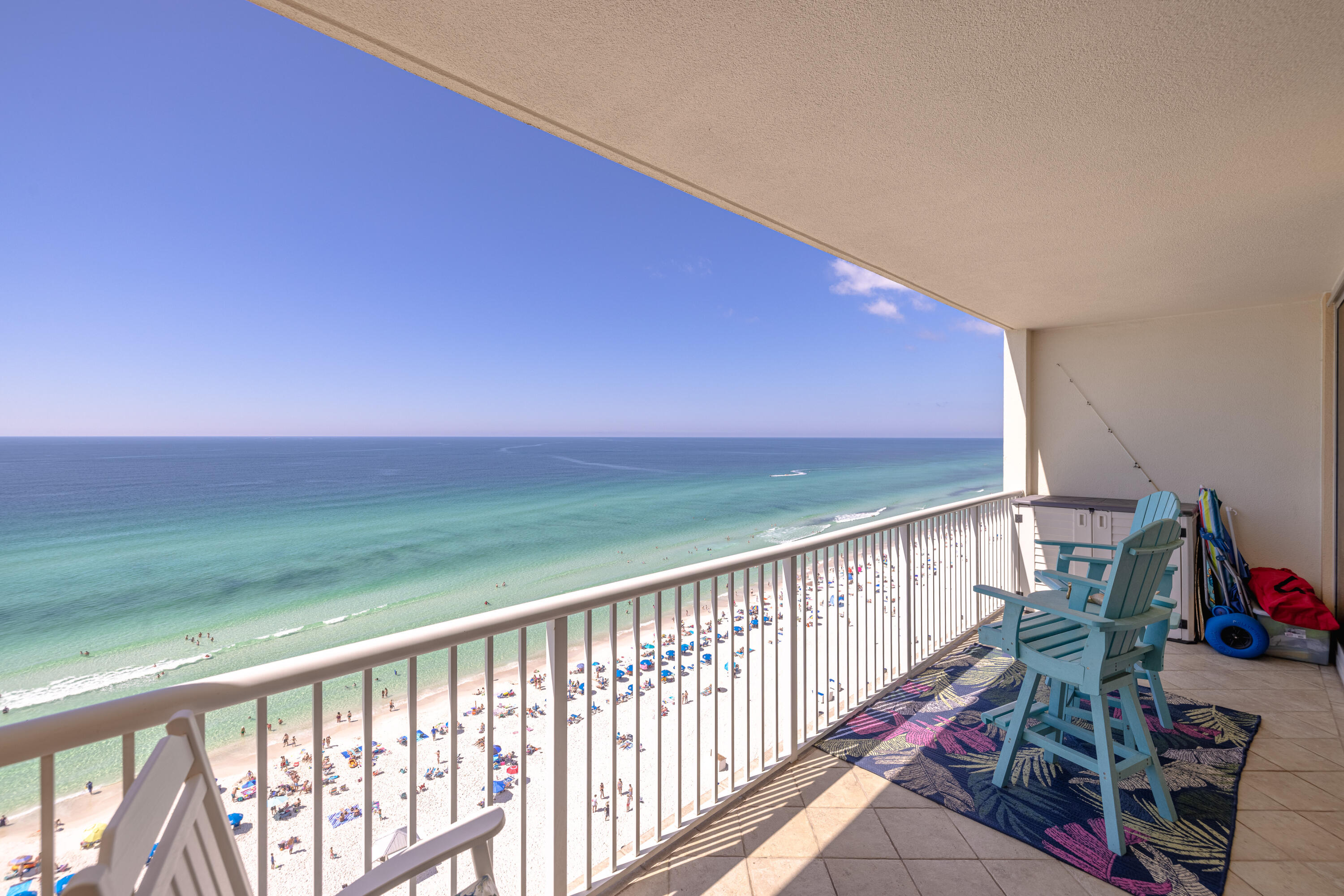 Escape to a beachfront haven, where the Gulf's endless views and breathtaking sunsets create a serene atmosphere. This impressive 2-bedroom, 2-bathroom condominium features a stunning gulf-front master suite, perfect for those seeking luxury and relaxation. The ensuite bath comes with a large jucuzzi tub and extra large dressing area and walk in closet! Generate substantial revenue, as demonstrated by the $42,600 earned last year, while enjoying the finest amenities. Recent enhancements include new luxury vinyl plank flooring, modern appliances, and a commercial-grade washer and dryer. The commercial ice maker and wet bar provide the perfect setting for entertaining. All furnishings, linens, and dishes are conveyed, with a few personal exceptions. Condo reservations are secured through August 20th, ensuring a smooth transition for the new owner. Act swiftly, as this exceptional opportunity, situated in a community with the best HOA in PCB, won't last.