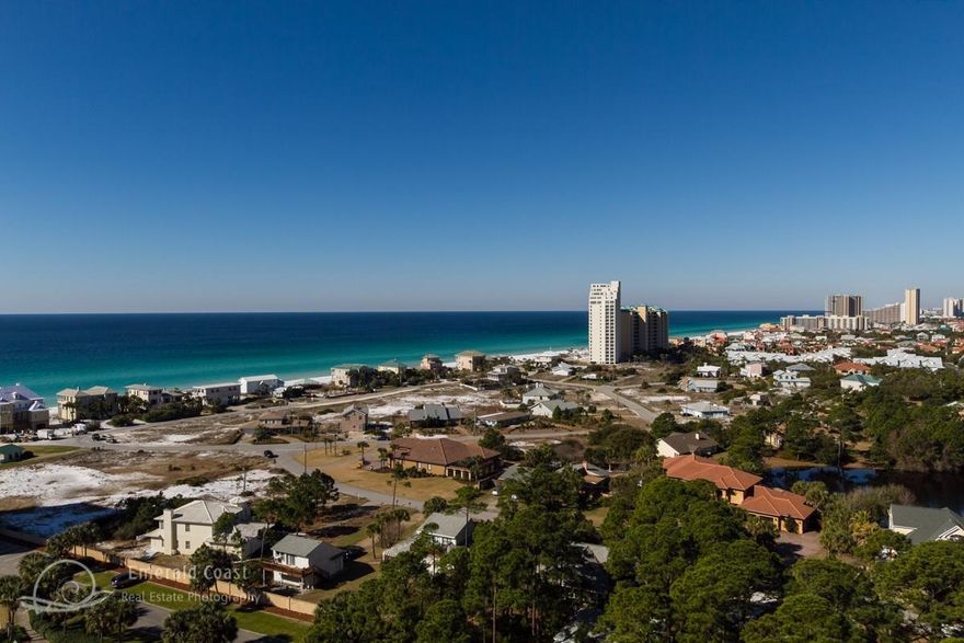Whether you desire breathtaking sunsets and emerald green waters or the excitement of fireworks over The Village of Baytowne Wharf, this spectacular 16th floor beachside condominium in Sandestin's premier non-rental building has the views to live for! The warm and inviting kitchen has beautiful granite counters, black appliances, italian porcelain flooring, and a nice breakfast bar opening up into the great room. Floor to ceiling windows and sliding doors to the south facing terrace bring lots of natural light into the home. The large, gulf-facing master suite features a walk in closet, a secondary closet, a well appointed bathroom, and a private entrance onto the covered terrace.