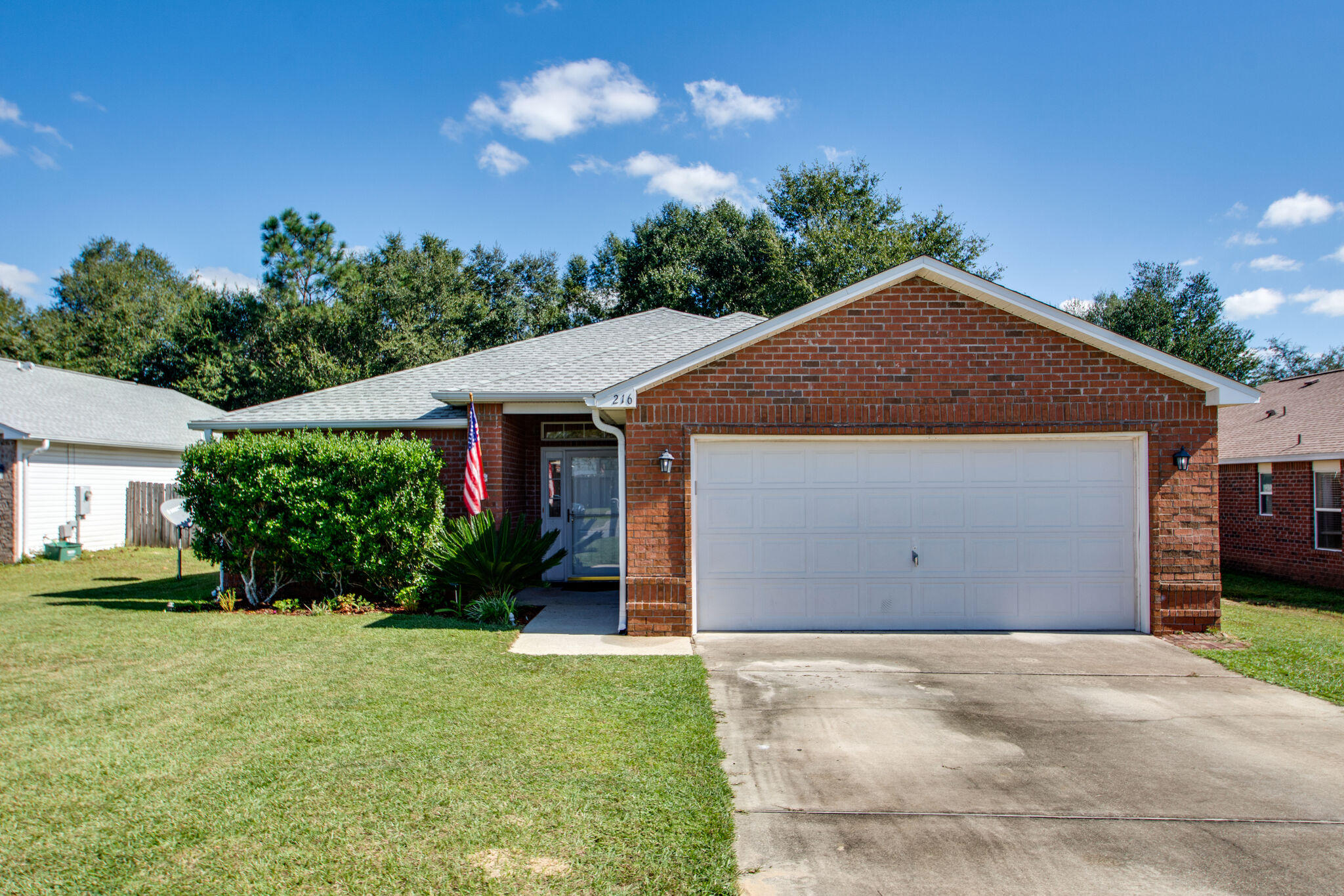 This amazing all brick home has been lovingly cared for by one owner and you can see and feel that the moment you walk in. The open concept living/dining/kitchen area with beautiful wood look tile floors, a large eat at bar top and fresh custom painting throughout are perfect for large family gatherings just in time for the holidays. Amazing Features of 216 Limestone Circle:New roof Feb 2018 with architectural shingles, New Carrier 17.5 SERE HVAC central air system July 2019, New 50 Gal Water Heater Sept 2020, Dishwasher installed 2018, Ceramic tile in bathrooms and main living space, Newer Garage door opener, Newer Storm door/screen front door, Custom Blinds throughout, Screened Patio, Wood 11x12 Deck, Fenced back yard with three gates, Satellite dish, Alarm system. Come check it out