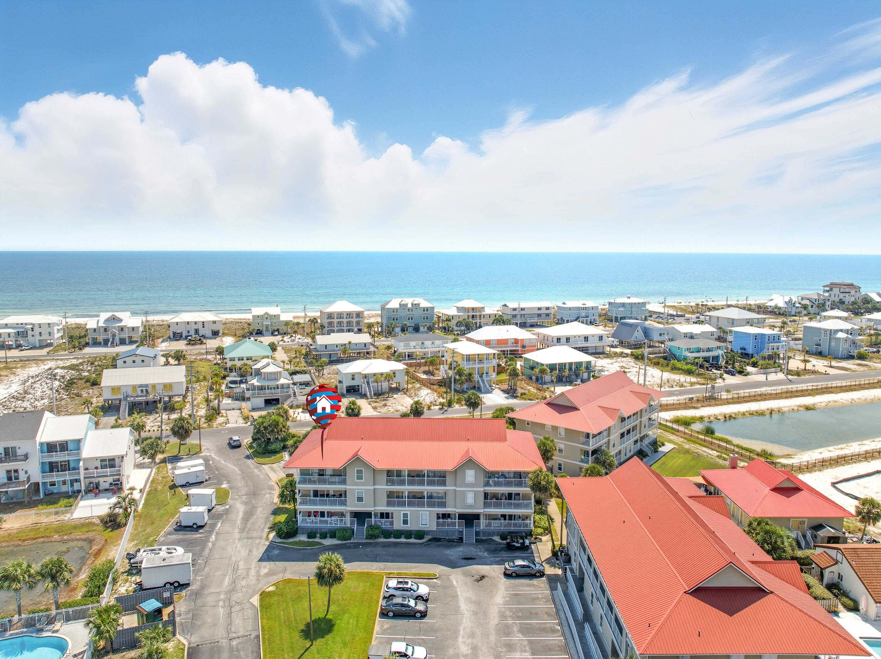Wonderful! Amazing! 3 Bedroom Top Floor Condo! Located right on the gorgeous and serene Navarre Beach! This condo comes to you fully furnished and literally ready for you to move in. With Short-Term Rentals allowed, this condo showcases the best of both worlds, investment income as well as your very own beach home! Complimentary Community pool and BBQ area, allows you to simply relax and enjoy without a worry. Only a brisk walk to either the Sound or the Gulf, there are multiple areas of Paradise for you and your family to enjoy! So contact us today for your very own private tour.