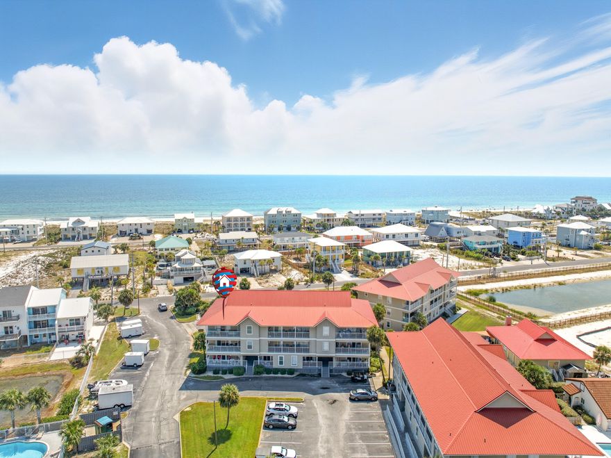 Wonderful! Amazing! 3 Bedroom Top Floor Condo! Located right on the gorgeous and serene Navarre Beach!  This condo comes to you fully furnished and literally ready for you to move in. With Short-Term Rentals allowed, this condo showcases the best of both worlds, investment income as well as your very own beach home!  Complimentary Community pool and BBQ area, allows you to simply relax and enjoy without a worry.  Only a brisk walk to either the Sound or the Gulf, there are multiple areas of Paradise for you and your family to enjoy!  So contact us today for your very own private tour.