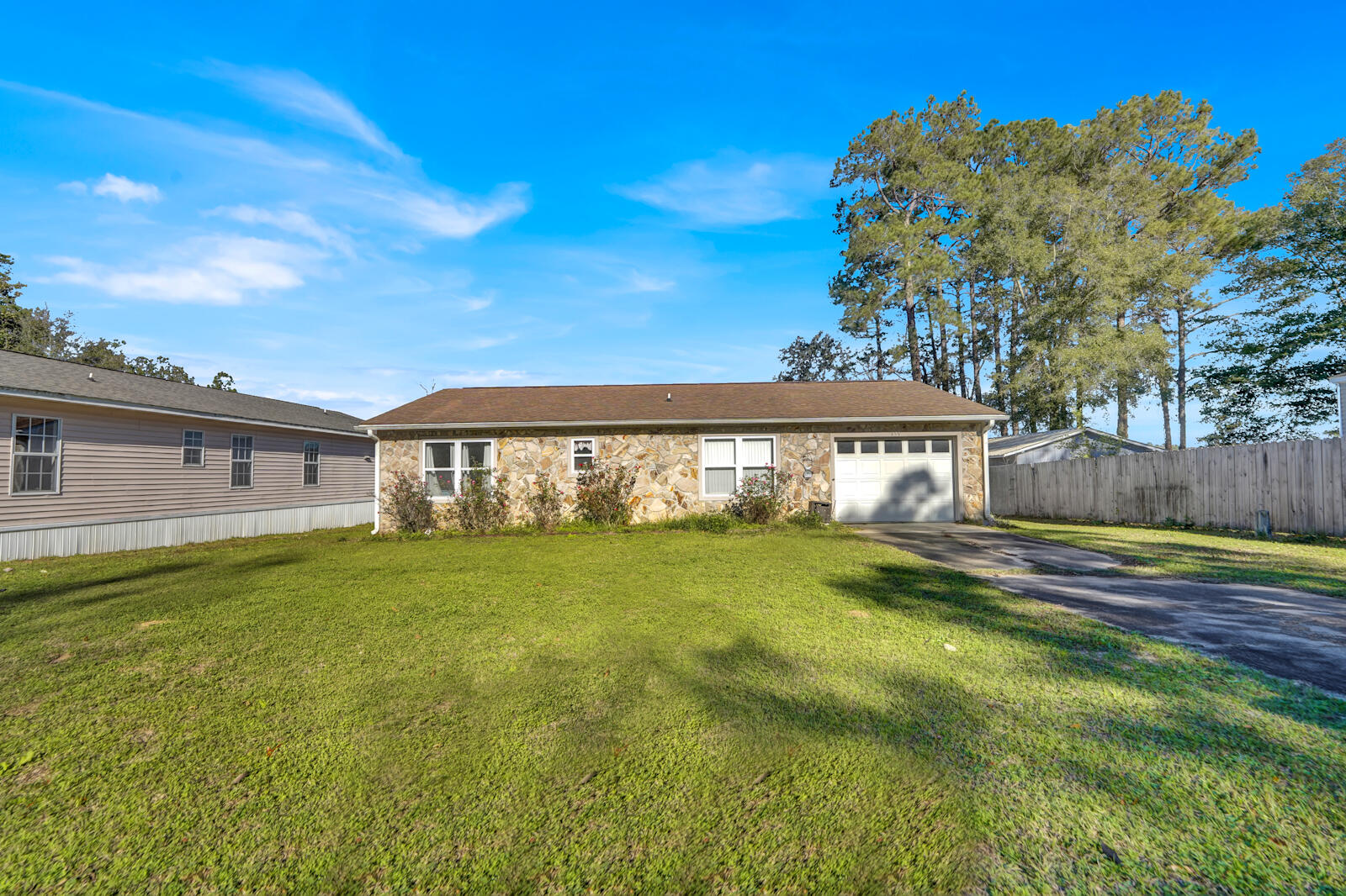 Amazing Opportunity to own a Lakefront home in Defuniak Springs. The home is located along the south side of Juniper Lake. This home has an open floor plan, breakfast bar, garage, storage room, screened porch, and dock. Juniper Lake offers great fishing for bass, brim and crappie so bring your fishing rods. The home is being sold as is, buyer is to verify all dimensions and square footage.