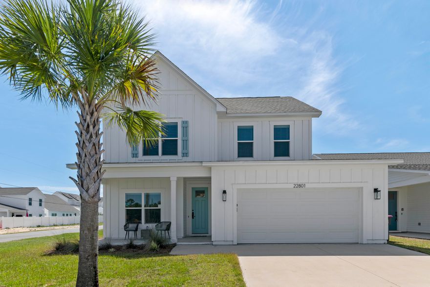 This beautifully designed 4-bedroom, 3-bath home offers thoughtfully planned living space. The open-concept layout showcases a spacious kitchen with granite countertops, stainless steel appliances and a large center island. The main level features two bedrooms, including a luxurious primary suite with a spa-inspired bath boasting double vanities, a walk-in tile shower, and a generous walk-in closet. Upstairs, you'll find two additional bedrooms, a full bath, and a loft--perfect as a media space.On the west end of Panama City Beach, The Preserve at Lake Powell is convenient to the best of the Emerald Coast. Enjoy quick access to Lake Powell, Camp Helen State Park, & multiple public beach accesses for days on the Gulf. Just minutes east of 30Avenue & west of Pier Park.